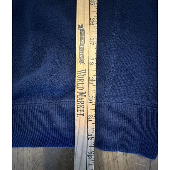 Vince Women Navy Brushed Cotton Oversized Mini Sweater Dress Small Roll Neck - Picture 5 of 10